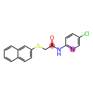 N-(5-chloro-2-pyridinyl)-2-(2-naphthylsulfanyl)acetamide