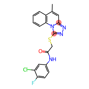 N-(3-chloro-4-fluorophenyl)-2-[(5-methyl[1,2,4]triazolo[4,3-a]quinolin-1-yl)sulfanyl]acetamide