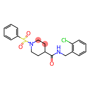 N-(2-chlorobenzyl)-1-(phenylsulfonyl)-4-piperidinecarboxamide