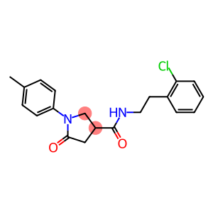 N-[2-(2-chlorophenyl)ethyl]-1-(4-methylphenyl)-5-oxo-3-pyrrolidinecarboxamide