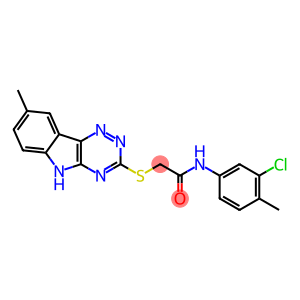 N-(3-chloro-4-methylphenyl)-2-[(8-methyl-5H-[1,2,4]triazino[5,6-b]indol-3-yl)sulfanyl]acetamide