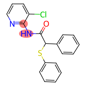 N-(3-chloro-2-pyridinyl)-2-phenyl-2-(phenylsulfanyl)acetamide