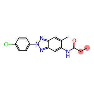 N-[2-(4-chlorophenyl)-6-methyl-2H-1,2,3-benzotriazol-5-yl]propanamide