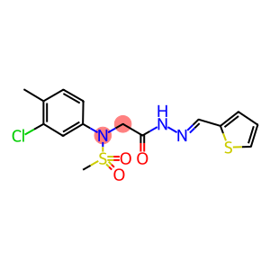 N-(3-chloro-4-methylphenyl)-N-{2-oxo-2-[2-(2-thienylmethylene)hydrazino]ethyl}methanesulfonamide