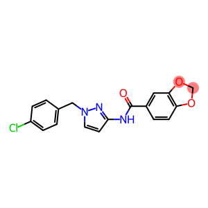 N-[1-(4-chlorobenzyl)-1H-pyrazol-3-yl]-1,3-benzodioxole-5-carboxamide