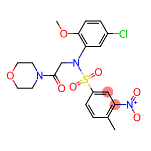 N-(5-chloro-2-methoxyphenyl)-3-nitro-4-methyl-N-[2-(4-morpholinyl)-2-oxoethyl]benzenesulfonamide