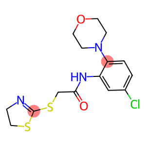N-[5-chloro-2-(4-morpholinyl)phenyl]-2-(4,5-dihydro-1,3-thiazol-2-ylsulfanyl)acetamide