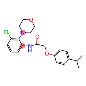 N-[3-chloro-2-(4-morpholinyl)phenyl]-2-(4-isopropylphenoxy)acetamide