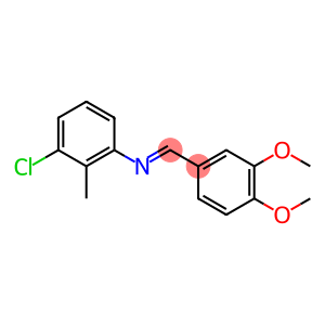 N-(3-chloro-2-methylphenyl)-N-[(E)-(3,4-dimethoxyphenyl)methylidene]amine