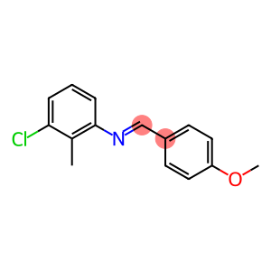 N-(3-chloro-2-methylphenyl)-N-[(E)-(4-methoxyphenyl)methylidene]amine