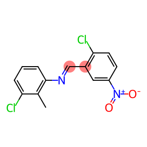 N-(3-chloro-2-methylphenyl)-N-[(E)-(2-chloro-5-nitrophenyl)methylidene]amine