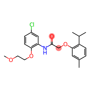 N-[5-chloro-2-(2-methoxyethoxy)phenyl]-2-(2-isopropyl-5-methylphenoxy)acetamide