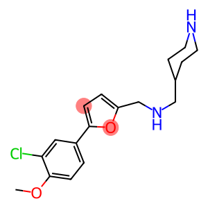 N-{[5-(3-chloro-4-methoxyphenyl)-2-furyl]methyl}-N-(4-piperidinylmethyl)amine