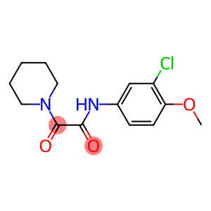 N-(3-chloro-4-methoxyphenyl)-2-oxo-2-(1-piperidinyl)acetamide