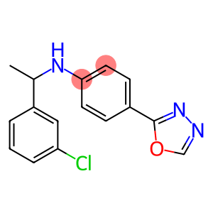 N-[1-(3-chlorophenyl)ethyl]-4-(1,3,4-oxadiazol-2-yl)aniline