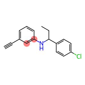 N-[1-(4-chlorophenyl)propyl]-3-ethynylaniline