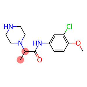 N-(3-chloro-4-methoxyphenyl)-2-(piperazin-1-yl)propanamide