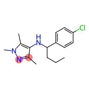 N-[1-(4-chlorophenyl)butyl]-1,3,5-trimethyl-1H-pyrazol-4-amine