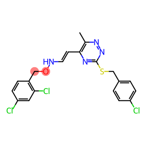 N-(2-{3-[(4-chlorobenzyl)sulfanyl]-6-methyl-1,2,4-triazin-5-yl}vinyl)-O-(2,4-dichlorobenzyl)hydroxylamine
