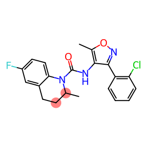 N1-[3-(2-chlorophenyl)-5-methyl-4-isoxazolyl]-6-fluoro-2-methyl-1,2,3,4-tetrahydro-1-quinolinecarboxamide