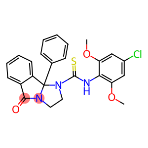 N1-(4-chloro-2,6-dimethoxyphenyl)-5-oxo-9b-phenyl-2,3,5,9b-tetrahydro-1H-imidazo[2,1-a]isoindole-1-carbothioamide