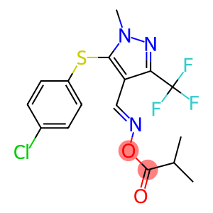 N-{[5-[(4-chlorophenyl)sulfanyl]-1-methyl-3-(trifluoromethyl)-1H-pyrazol-4-yl]methylene}-N-(isobutyryloxy)amine