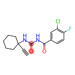 N-(3-chloro-4-fluorobenzoyl)-N'-(1-eth-1-ynylcyclohexyl)urea