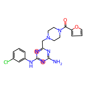 N-(3-CHLOROPHENYL)-6-{[4-(2-FUROYL)PIPERAZIN-1-YL]METHYL}-1,3,5-TRIAZINE-2,4-DIAMINE