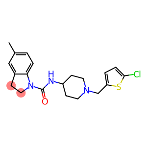 N-(1-[(5-CHLORO-2-THIENYL)METHYL]PIPERIDIN-4-YL)-5-METHYLINDOLINE-1-CARBOXAMIDE