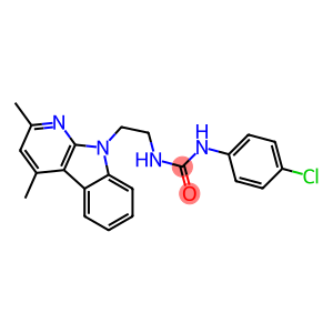 N-(4-CHLOROPHENYL)-N'-[2-(2,4-DIMETHYL-9H-PYRIDO[2,3-B]INDOL-9-YL)ETHYL]UREA