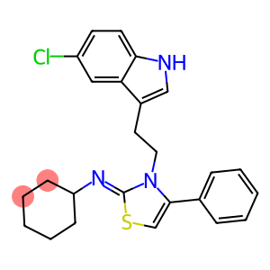 N-[3-[2-(5-CHLORO-1H-INDOL-3-YL)ETHYL]-4-PHENYL-1,3-THIAZOL-2(3H)-YLIDENE]CYCLOHEXANAMINE
