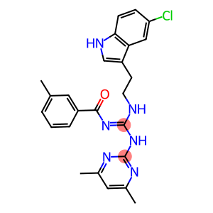 N-[2-(5-CHLORO-1H-INDOL-3-YL)ETHYL]-N'-(4,6-DIMETHYL-2-PYRIMIDINYL)-N'-(3-METHYLBENZOYL)GUANIDINE