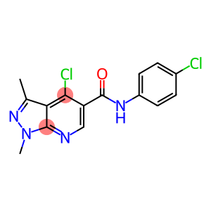 N5-(4-CHLOROPHENYL)-4-CHLORO-1,3-DIMETHYL-1H-PYRAZOLO[3,4-B]PYRIDINE-5-CARBOXAMIDE