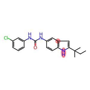 N-(3-CHLOROPHENYL)-N'-[2-(1,1-DIMETHYLPROPYL)-1H-INDOL-5-YL]UREA