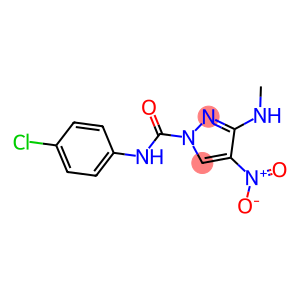 N-(4-CHLOROPHENYL)-3-(METHYLAMINO)-4-NITRO-1H-PYRAZOLE-1-CARBOXAMIDE