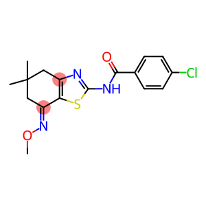 N-(7-(AZAMETHOXYMETHYLENE)-5,5-DIMETHYL(4,5,6-TRIHYDROBENZOTHIAZOL-2-YL))(4-CHLOROPHENYL)FORMAMIDE