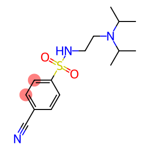 N-{2-[bis(propan-2-yl)amino]ethyl}-4-cyanobenzene-1-sulfonamide