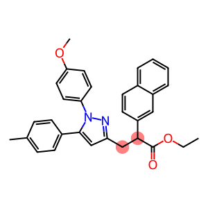 2-(2-Naphtyl)-3-[[1-(4-methoxyphenyl)-5-(4-methylphenyl)-1H-pyrazol]-3-yl]propanoic acid ethyl ester