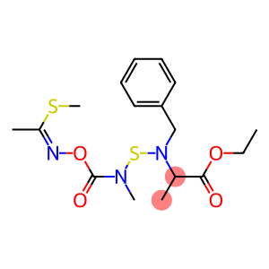 2-[N-Benzyl-N-[N-[(1-methylthioethylidene)aminooxycarbonyl]-N-methylaminothio]amino]propionic acid ethyl ester