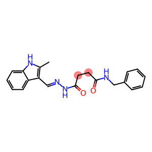 N-benzyl-4-{2-[(E)-(2-methyl-1H-indol-3-yl)methylidene]hydrazino}-4-oxobutanamide