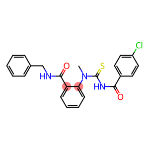 N-benzyl-2-[{[(4-chlorobenzoyl)amino]carbothioyl}(methyl)amino]benzamide