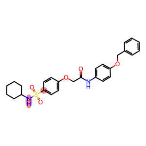 N-[4-(benzyloxy)phenyl]-2-{4-[(cyclohexylamino)sulfonyl]phenoxy}acetamide