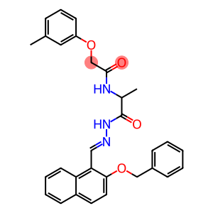 N-[2-(2-{[2-(benzyloxy)-1-naphthyl]methylene}hydrazino)-1-methyl-2-oxoethyl]-2-(3-methylphenoxy)acetamide