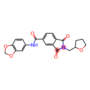 N-(1,3-benzodioxol-5-yl)-1,3-dioxo-2-(tetrahydro-2-furanylmethyl)-5-isoindolinecarboxamide