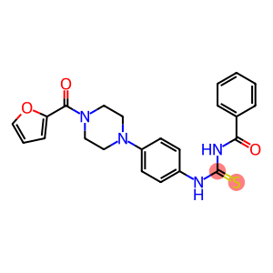 N-benzoyl-N'-{4-[4-(2-furoyl)-1-piperazinyl]phenyl}thiourea