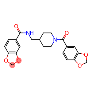 N-{[1-(1,3-benzodioxol-5-ylcarbonyl)-4-piperidinyl]methyl}-1,3-benzodioxole-5-carboxamide