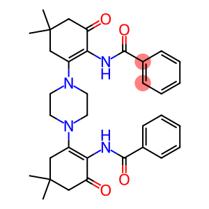 N-(2-{4-[2-(benzoylamino)-5,5-dimethyl-3-oxo-1-cyclohexen-1-yl]-1-piperazinyl}-4,4-dimethyl-6-oxo-1-cyclohexen-1-yl)benzamide