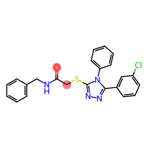N-benzyl-2-{[5-(3-chlorophenyl)-4-phenyl-4H-1,2,4-triazol-3-yl]sulfanyl}acetamide