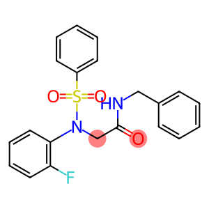 N-benzyl-2-[2-fluoro(phenylsulfonyl)anilino]acetamide