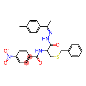 N-(1-[(benzylsulfanyl)methyl]-2-{2-[1-(4-methylphenyl)ethylidene]hydrazino}-2-oxoethyl)-4-nitrobenzamide